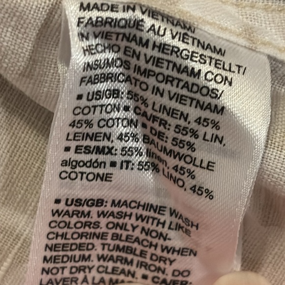 Amazon Essentials Linen Button Down XXL NWT - Picture 7 of 11